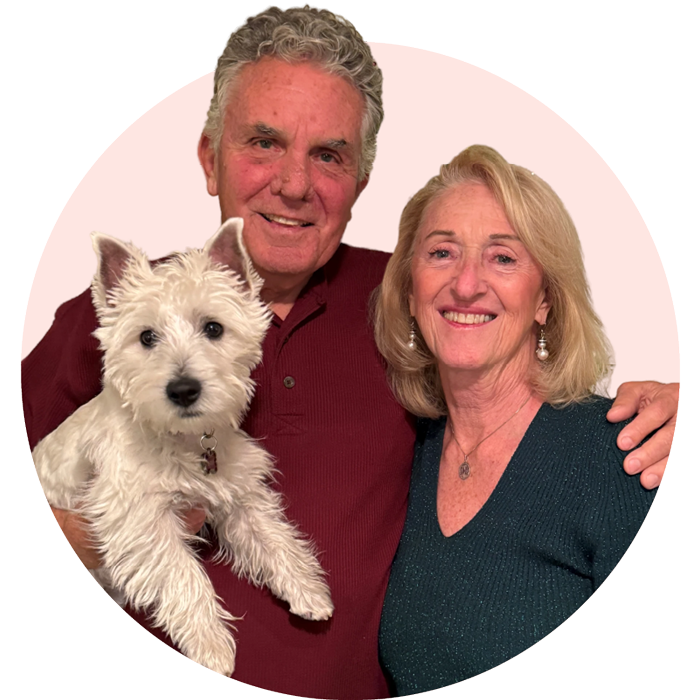 JBG Owners Jane and John with their dog Cody
