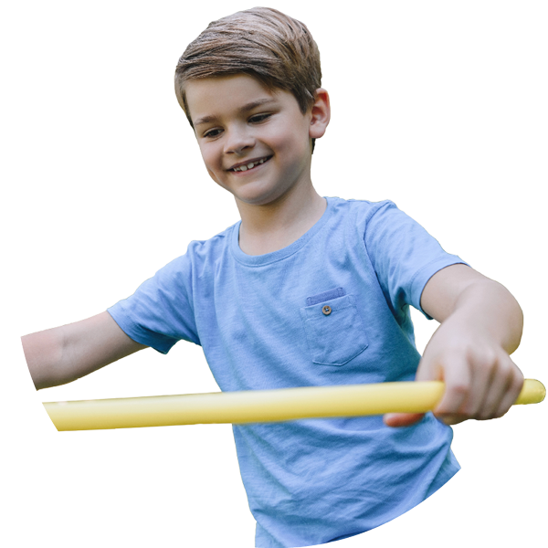 Young child with hula hoop